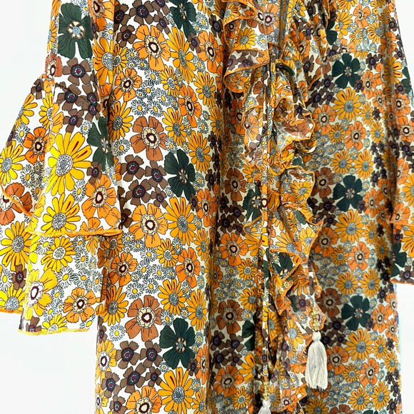 Floral Maxi Dress in Yellow and Green - Picture 6 of 9